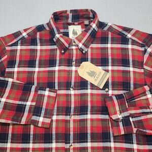 Men's‎ G.H. Bass Fireside Button Down Flannel shirt size XL regular NWT